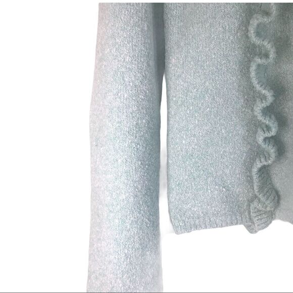 Cynthia Rowley Marled Knit & Ruffle Sweater - Picture 4 of 8